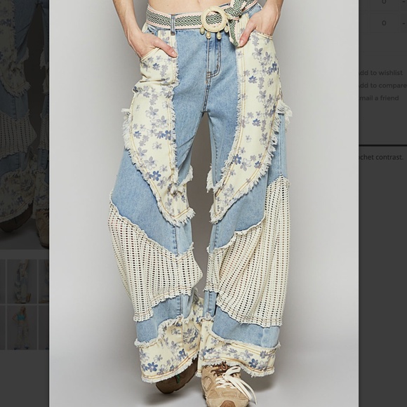 POL Embellishments Gradient Wide Leg Pants main image 1